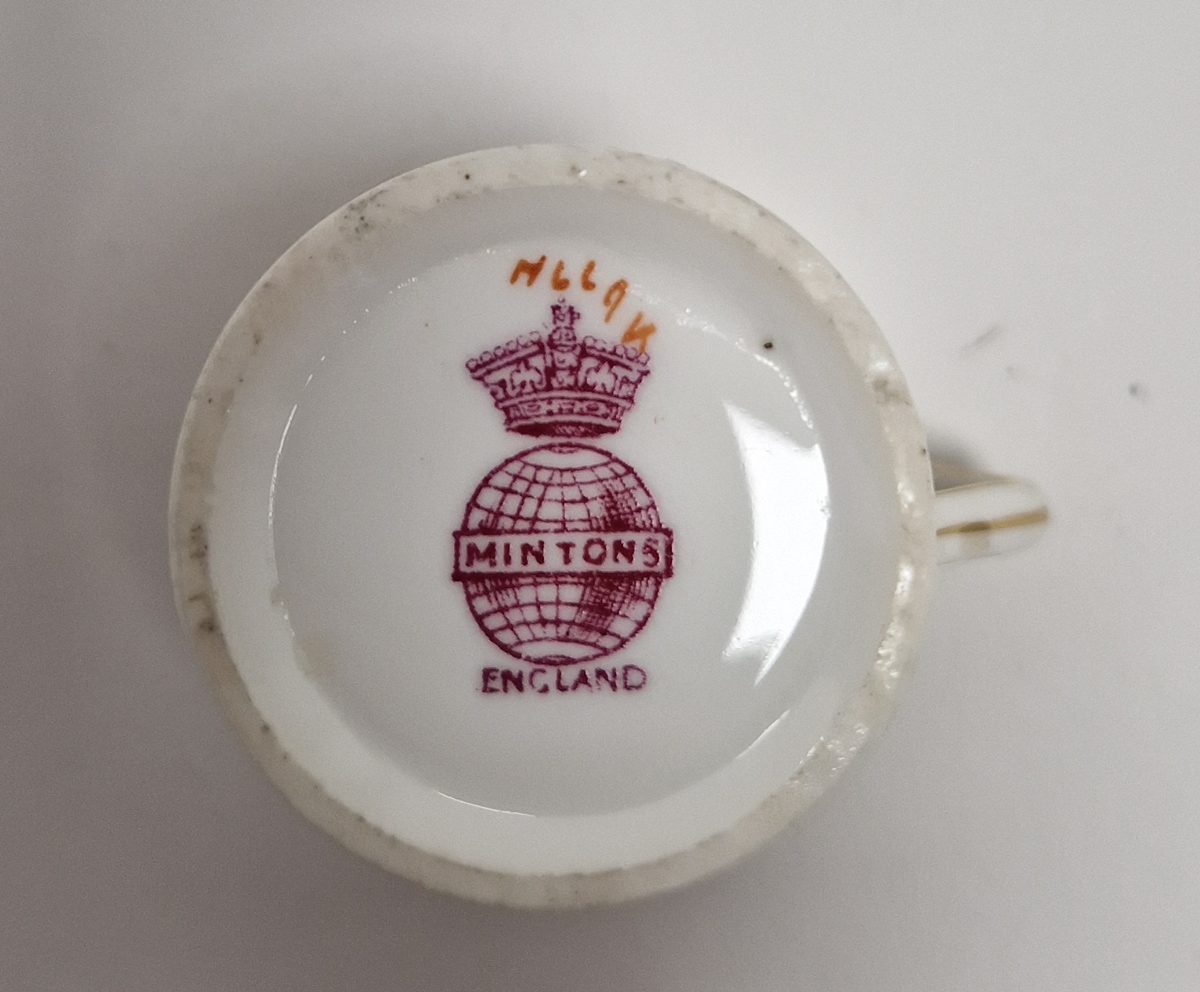 Pair of Royal Crown Derby bone china yellow ground oviform vases and other items of English and - Image 4 of 6