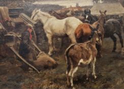 Alfred James Munnings, P.R.A., R.W.S. (1878-1959) Barnet Fair Oil on canvas, signed and dated A.J.