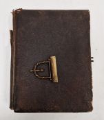 Late Victorian photograph album, mounted with family portraits alternating with pages printed with