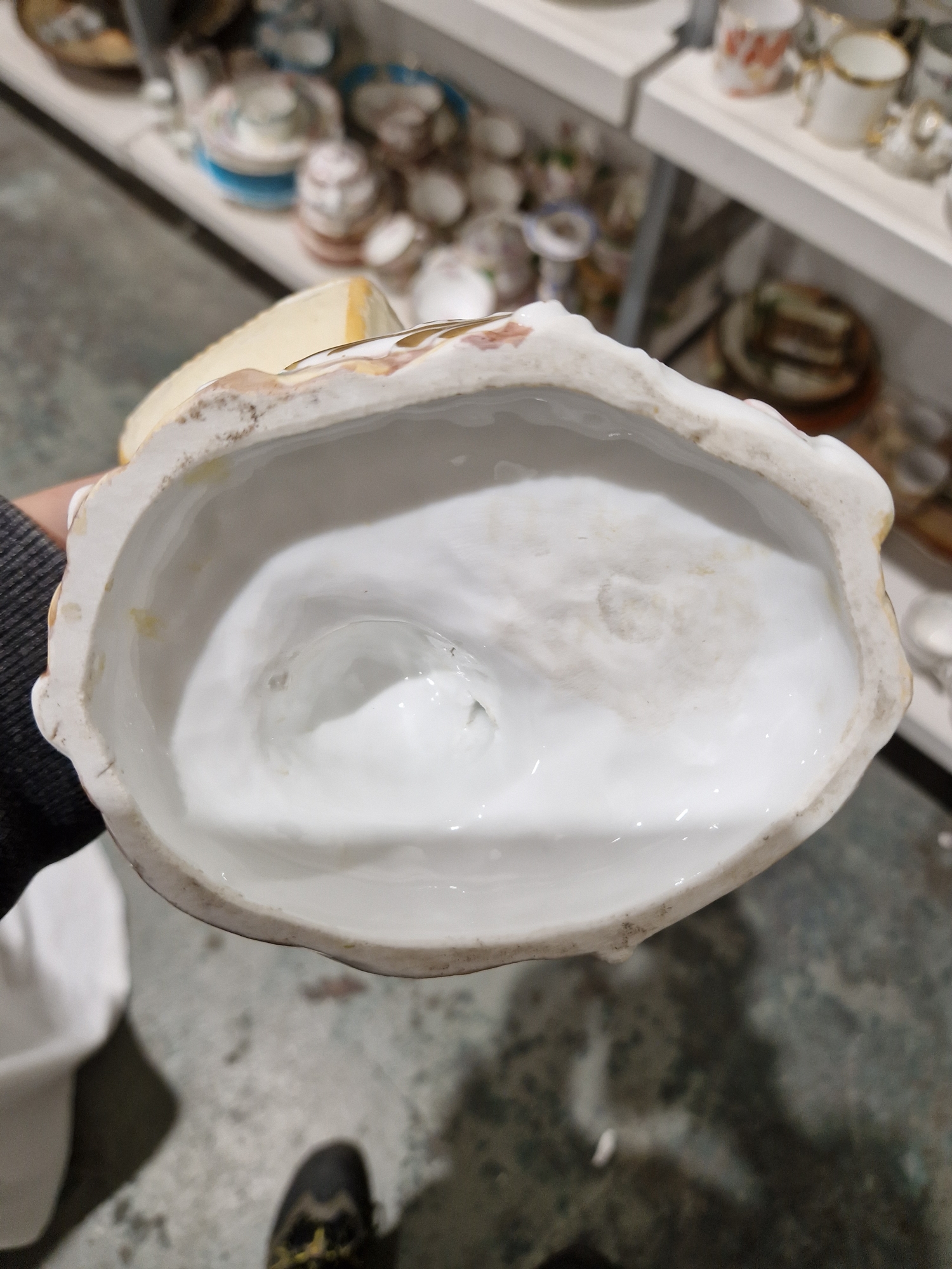 Pair of 19th century French porcelain figures of a gallant and companion, each modelled leaning - Image 3 of 3