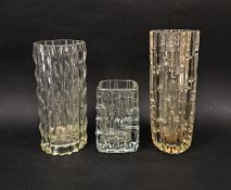 Frantisek Vizner (1936-2011) for Hermanova Hut, a pressed clear glass 'Maze' vase, pattern number