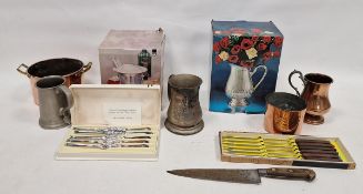 Two boxes of Viners 'Chelsea Steel' to include knives, forks and spoons, a set of lobster picks,