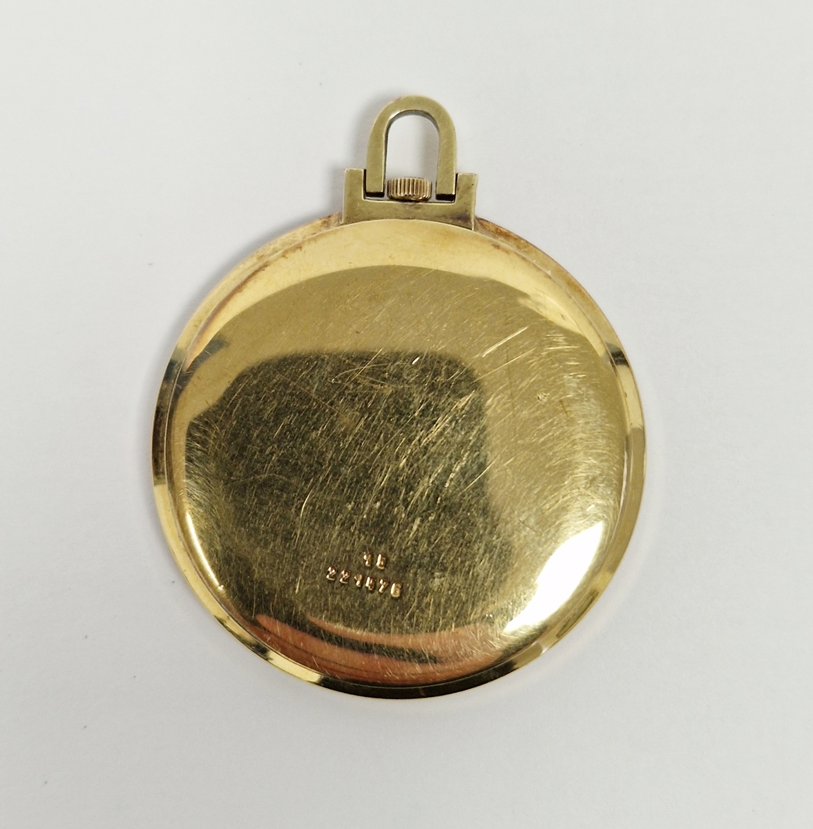 Longines open-face gold-plated pocket watch, the gold coloured circular dial having raised gilt - Image 2 of 5