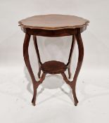 Late 19th/early 20th century mahogany occasional table, raised on four legs, 74cm high x 60cm wide x