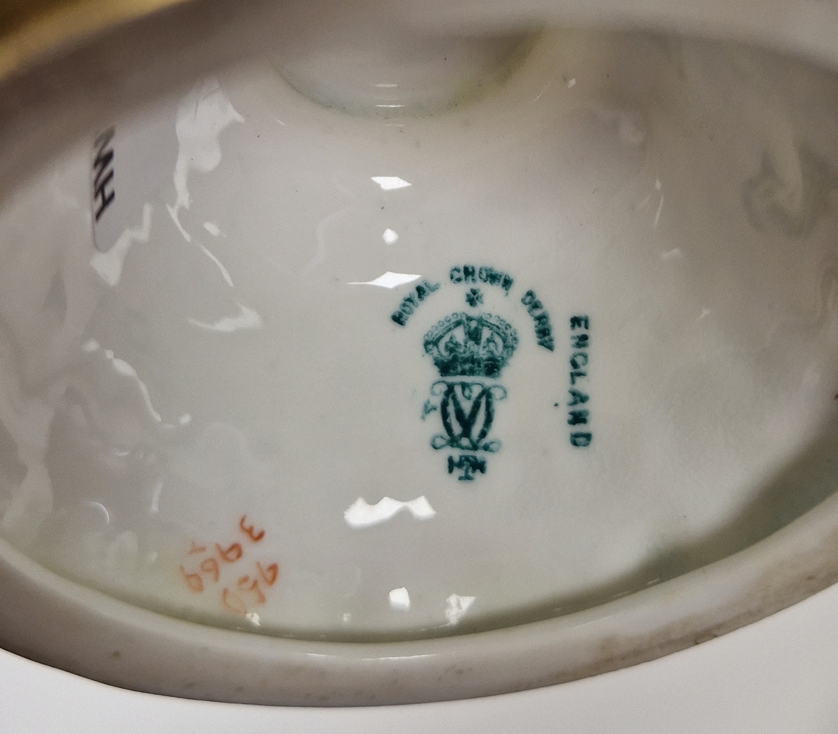 Pair of Royal Crown Derby bone china yellow ground oviform vases and other items of English and - Image 3 of 6