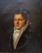 19th century school Head and shoulders portrait of a young man, 51cm x 41.5cm  19th century school