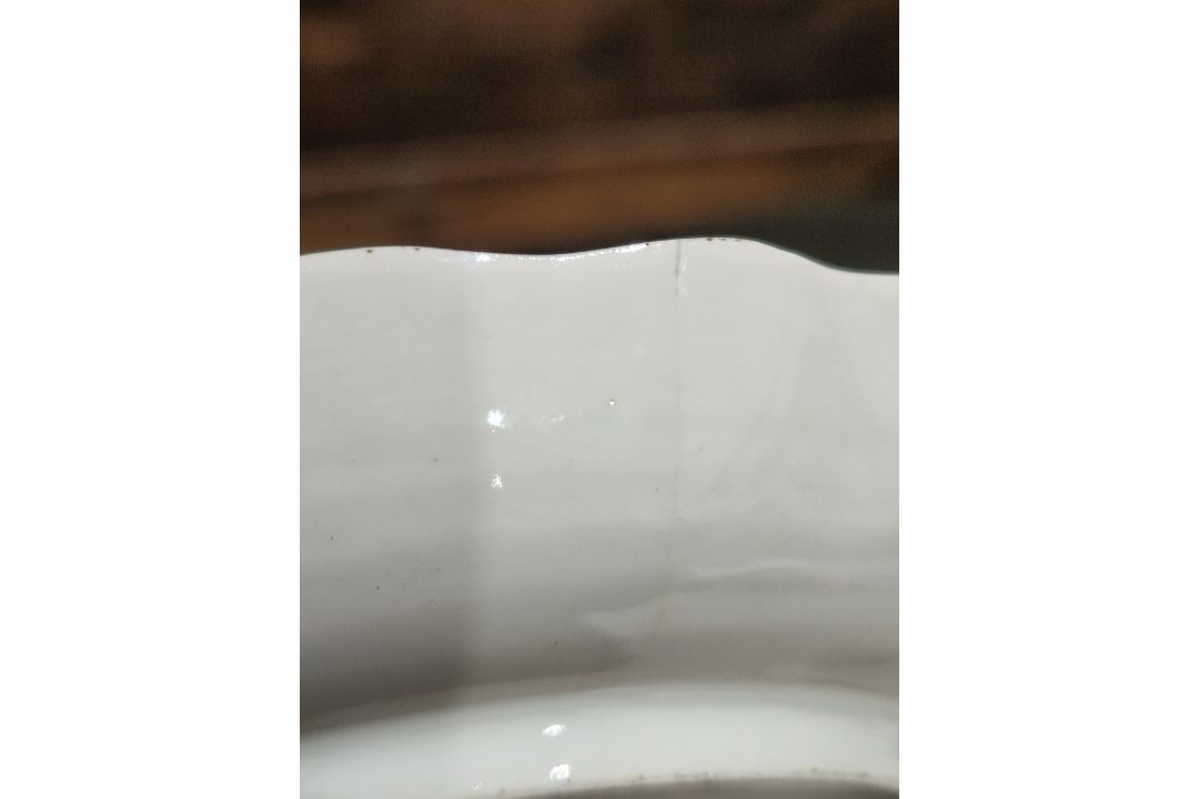 Late 18th century creamware two-handled sugar bowl and cover, perhaps Leeds, painted with rose and - Image 17 of 24