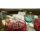 Set of coloured flashed and engraved drinking glasses, 20th century, cut and engraved with - Image 2 of 6