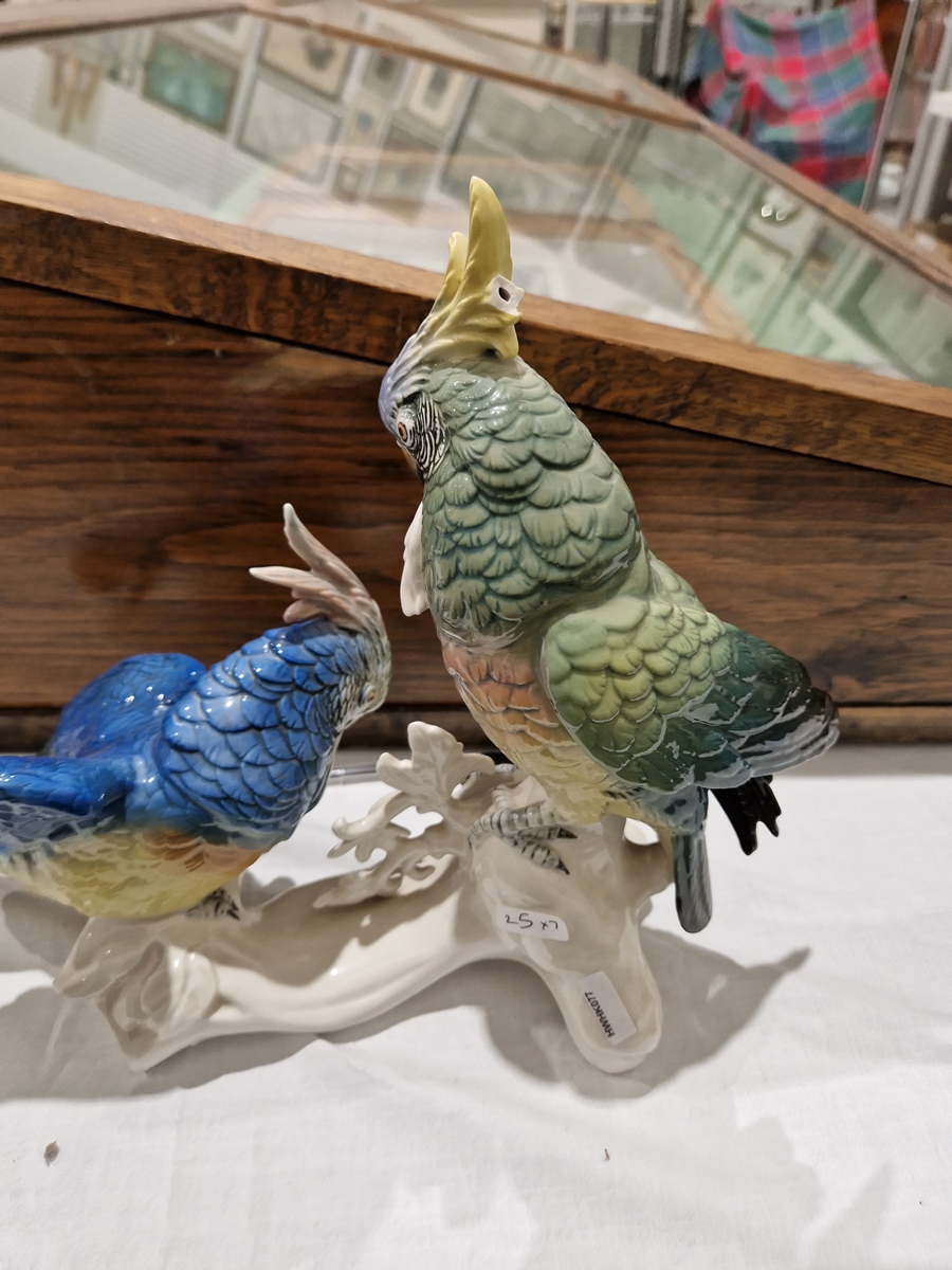 Collection of Karl Ens porcelain models of birds, circa 1900, printed green marks, impressed - Image 4 of 5