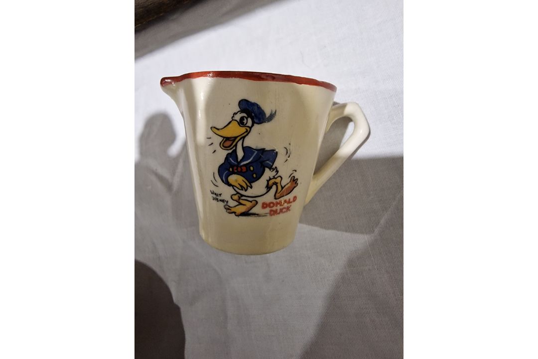 Wade Heathware Walt Disney Mickey Mouse pottery miniature tea set, printed black marks to teapot, - Image 2 of 6