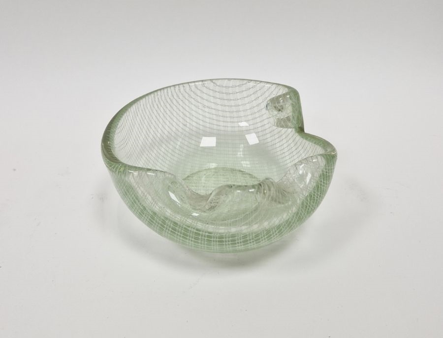 Three Patrick Stern clear glass vases in the form of columns on plinth bases, each signed to base, - Image 3 of 3