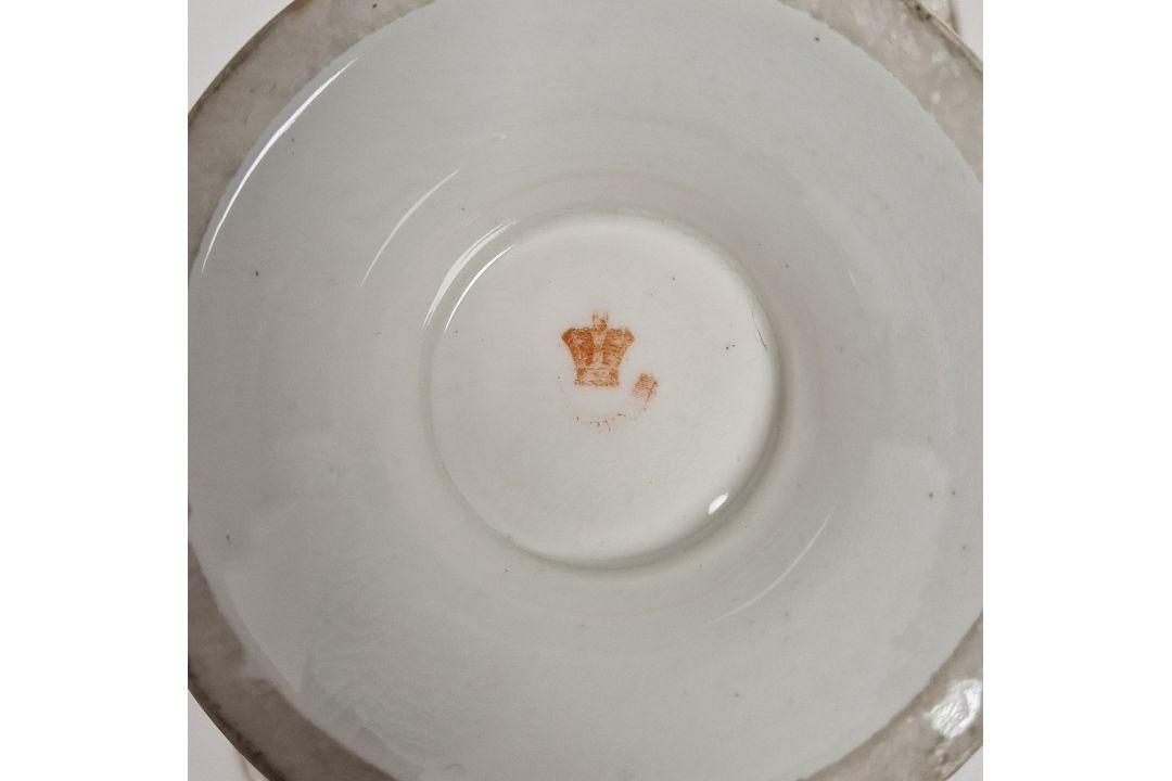 Pair of 19th century Derby porcelain two-handled rocaille moulded sauce tureens and covers, and four - Image 5 of 5