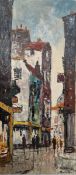 Kjell Sjostrom (early 20th century)  Oil on canvas Brussels street scene, titled, dated 80 and