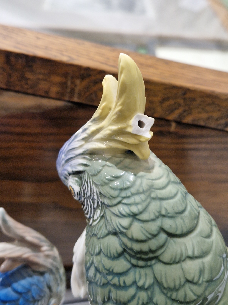 Collection of Karl Ens porcelain models of birds, circa 1900, printed green marks, impressed - Image 5 of 5