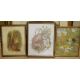 Assorted framed modern tapestries, a picture frame, various framed prints, a watercolour of a rustic - Image 3 of 9