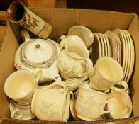 Mid-20th century plastic dial telephone, a collection of Kerang magazines, assorted ceramics to