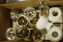 Assorted mid-20th century table lamps, an Art Nouveau-style table lamp and two boxed Tarogo Himalaya