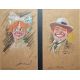 Cowan Duncan (20th century) Watercolour and gouache Six humorous character studies/portraits, - Image 1 of 5