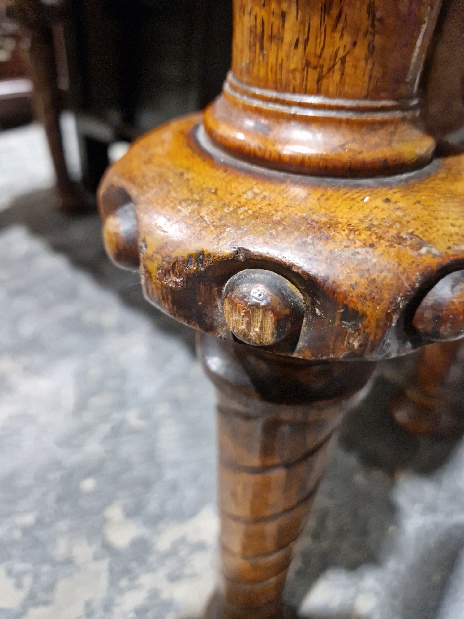 Late 19th/early 20th century oak Gothic style hall table with single drawer to one side, raised on - Image 13 of 19
