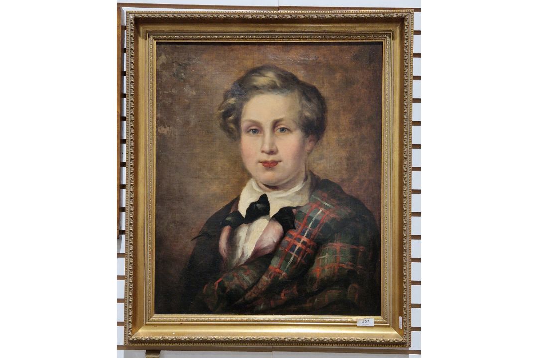 Reuben Sayers (1815-1888) Oil on canvas Portrait of Alexander McHaffie (cousin to Reuben Sayers by - Image 2 of 2