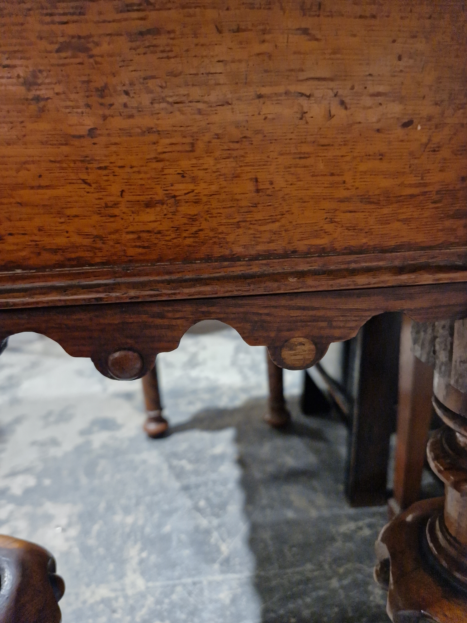 Late 19th/early 20th century oak Gothic style hall table with single drawer to one side, raised on - Image 11 of 19