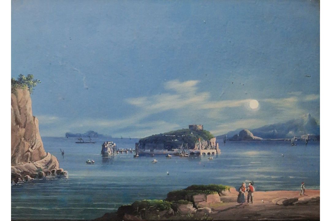 Visida? (19th century Italian School) Watercolour and gouache View of the bay of Naples by - Image 1 of 3
