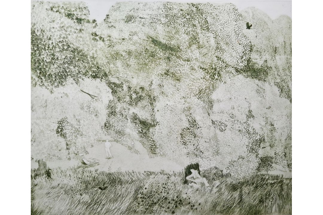 Alan Lumsden Etching and aquatint "Sunday Morning", Artists Proof/3, signed and titled within - Image 2 of 6