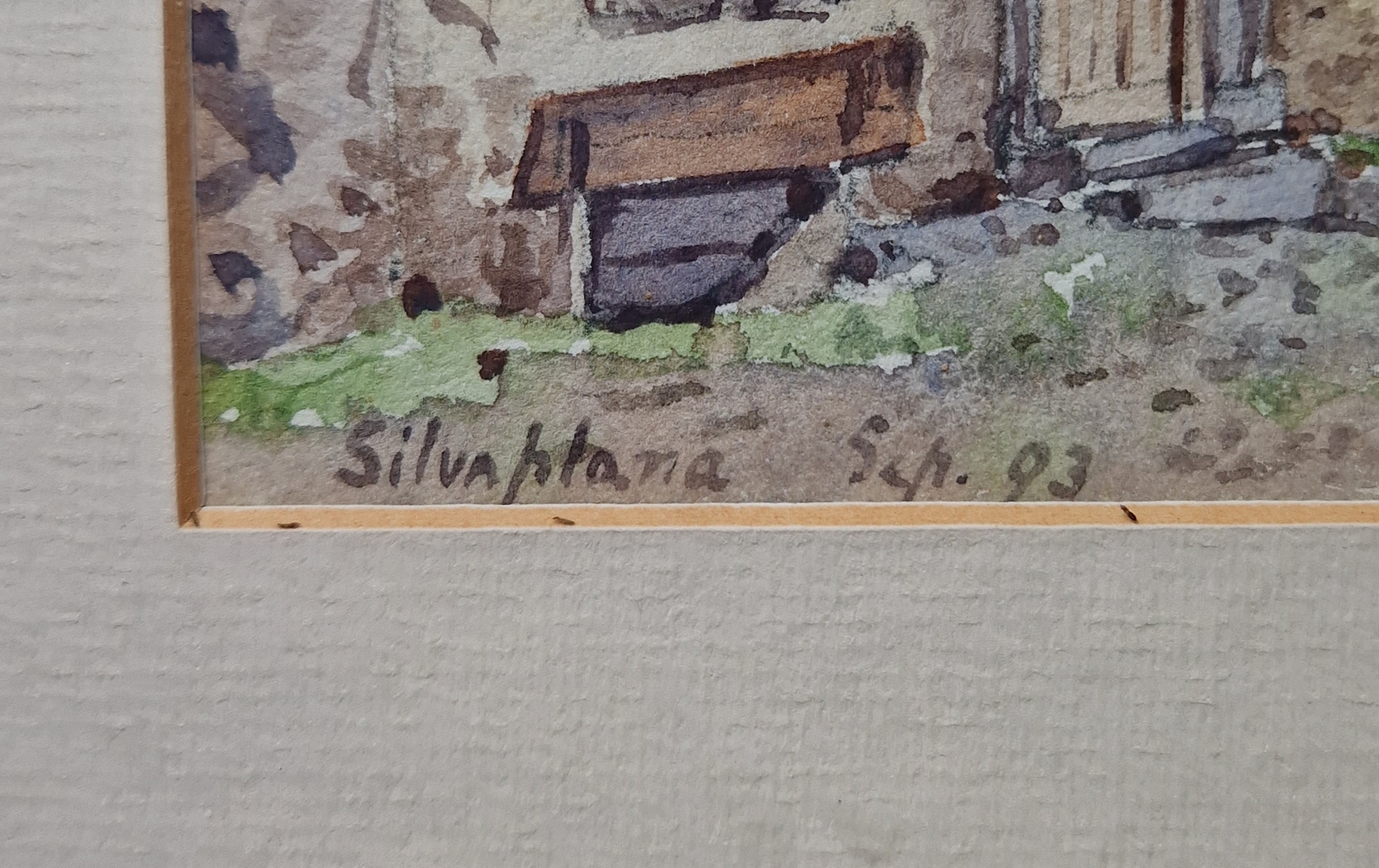 G Broomford (20th century) Watercolour Woodland scene with path, signed lower left, framed and - Image 8 of 8