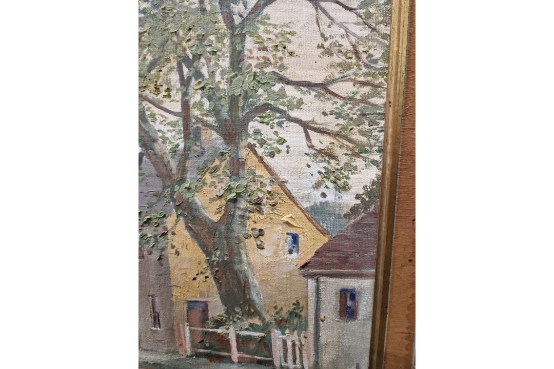 Marcus Ford  Oil on canvas "Folkton - Yorks", street scene, signed and titled verso, 49.5cm x - Image 13 of 18