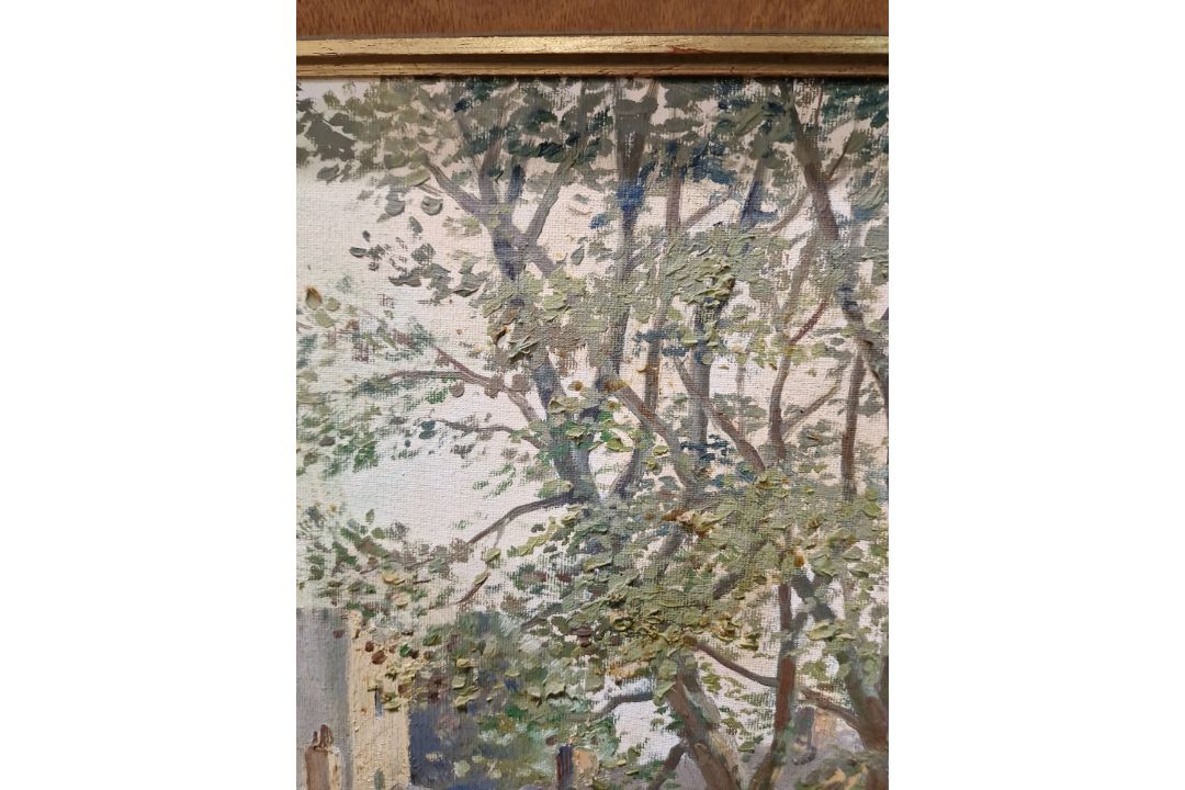 Marcus Ford  Oil on canvas "Folkton - Yorks", street scene, signed and titled verso, 49.5cm x - Image 11 of 18
