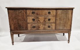 Reproduction mahogany sideboard comprising three central long drawers flanked on either side by a