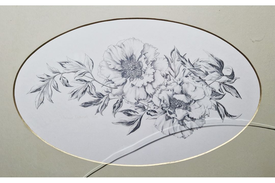 Valerie Oakshott Watercolour Study of a yellow rose (copy of Redoute's Rosier des Parfumes) signed - Image 2 of 7