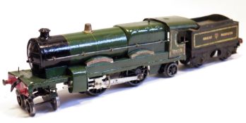 Hornby O gauge E320 4-4-2 loco and tender GWR green 
