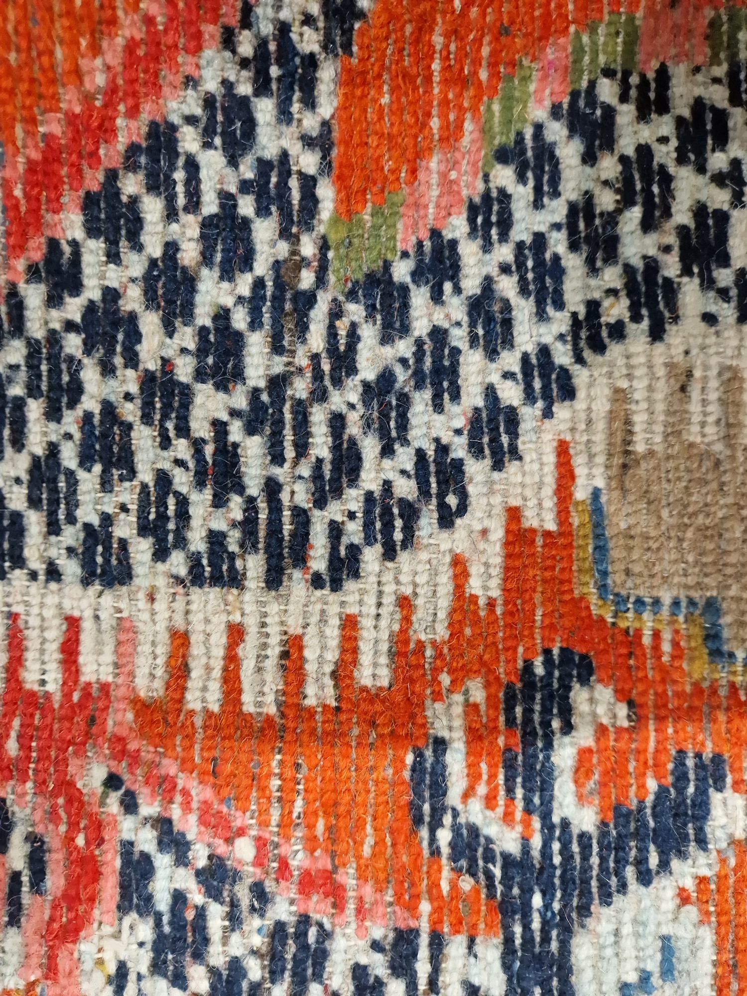 Pair of Chinese style rugs, possibly Tibetan, the central panel with two dragons chasing flaming - Image 28 of 88