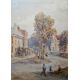 M E Warden Watercolour Village scene with children in foreground, signed and dated 1916 lower - Image 1 of 3