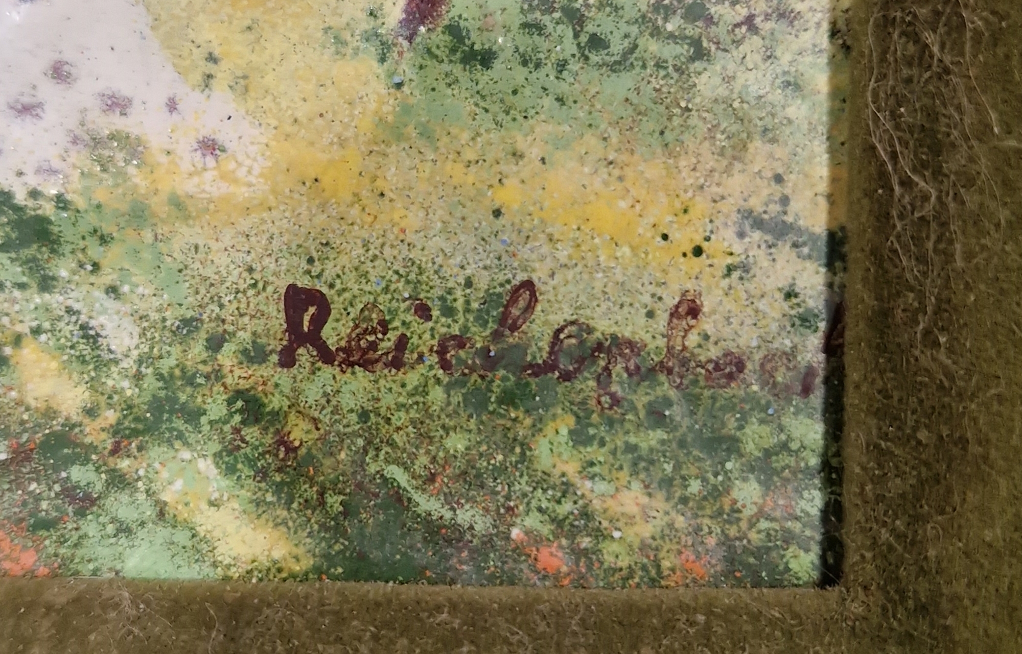 Three enamel on copper pictures, one signed Reichenbach, the other signed J. Kiely and two oil on - Image 6 of 7
