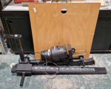 Quantity of camera photographic developing equipment comprising a Dunco Omega enlarger, a 'Meopta