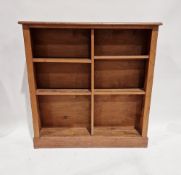 Pair of 20th century oak bookcases, each with adjustable shelves, 110cm high x 130cm wide x 27cm