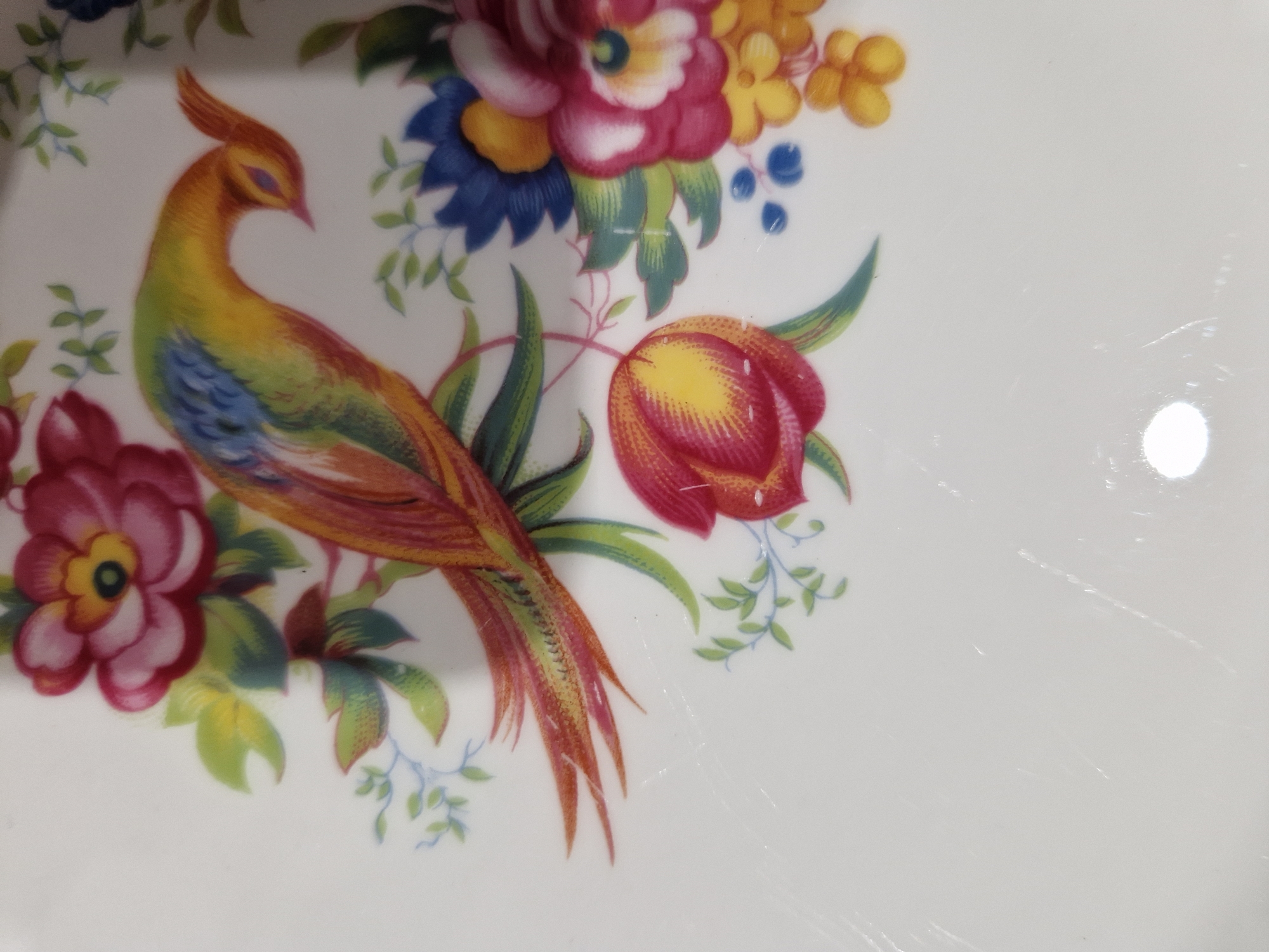 Paragon bone china Rockingham Green pattern part dinner service, printed black marks, comprising a - Image 8 of 14