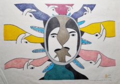 LOT WITHDRAWN Simon Tookoome (Canadian, 1934-2010) Colour lithograph 