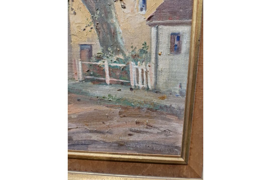 Marcus Ford  Oil on canvas "Folkton - Yorks", street scene, signed and titled verso, 49.5cm x - Image 14 of 18