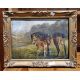 Sophie Turner (19th century) Oil on canvas Study of a mare and foal in field, signed, 24cm x 34cm - Image 2 of 2