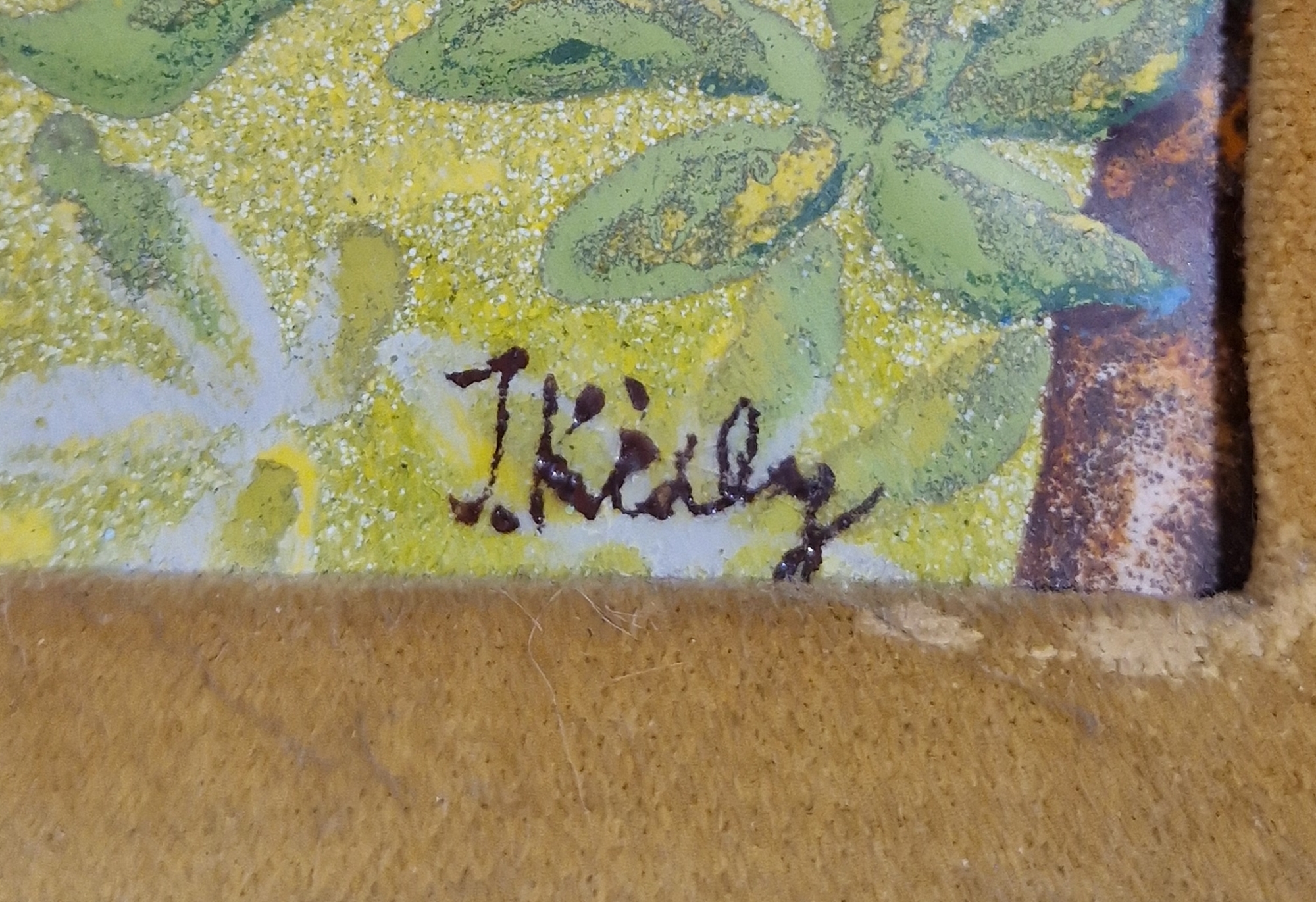 Three enamel on copper pictures, one signed Reichenbach, the other signed J. Kiely and two oil on - Image 7 of 7