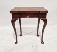 Georgian mahogany folding card table raised upon cabriole legs measuring approx 72cm high x 66cm