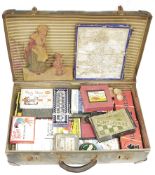 Various vintage games and puzzles to include 'Tops and Tails', a map game 'Touring England', 'Shop