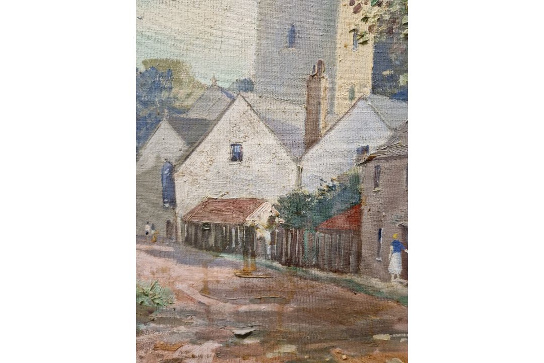Marcus Ford  Oil on canvas "Folkton - Yorks", street scene, signed and titled verso, 49.5cm x - Image 16 of 18