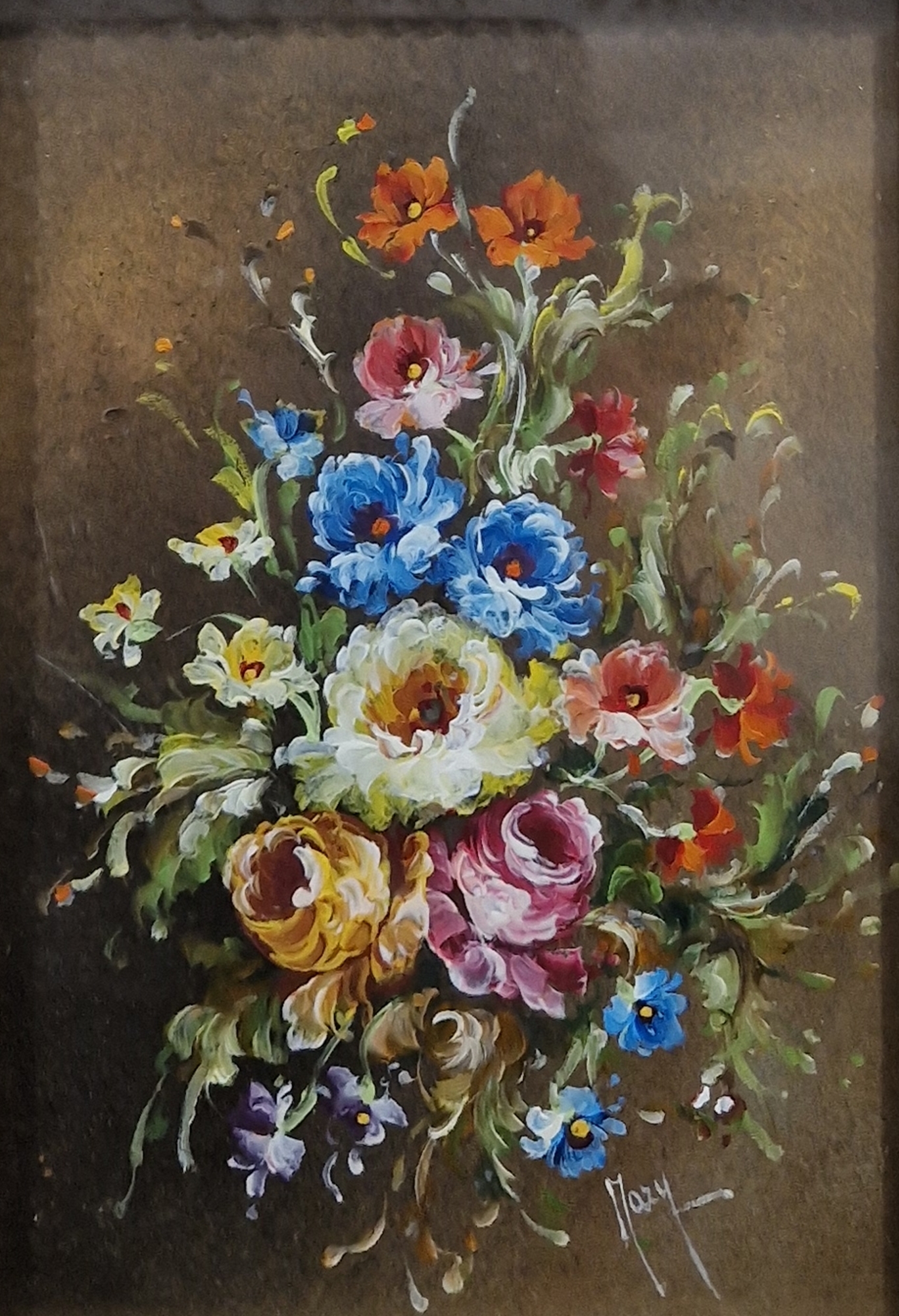 Three enamel on copper pictures, one signed Reichenbach, the other signed J. Kiely and two oil on - Image 5 of 7