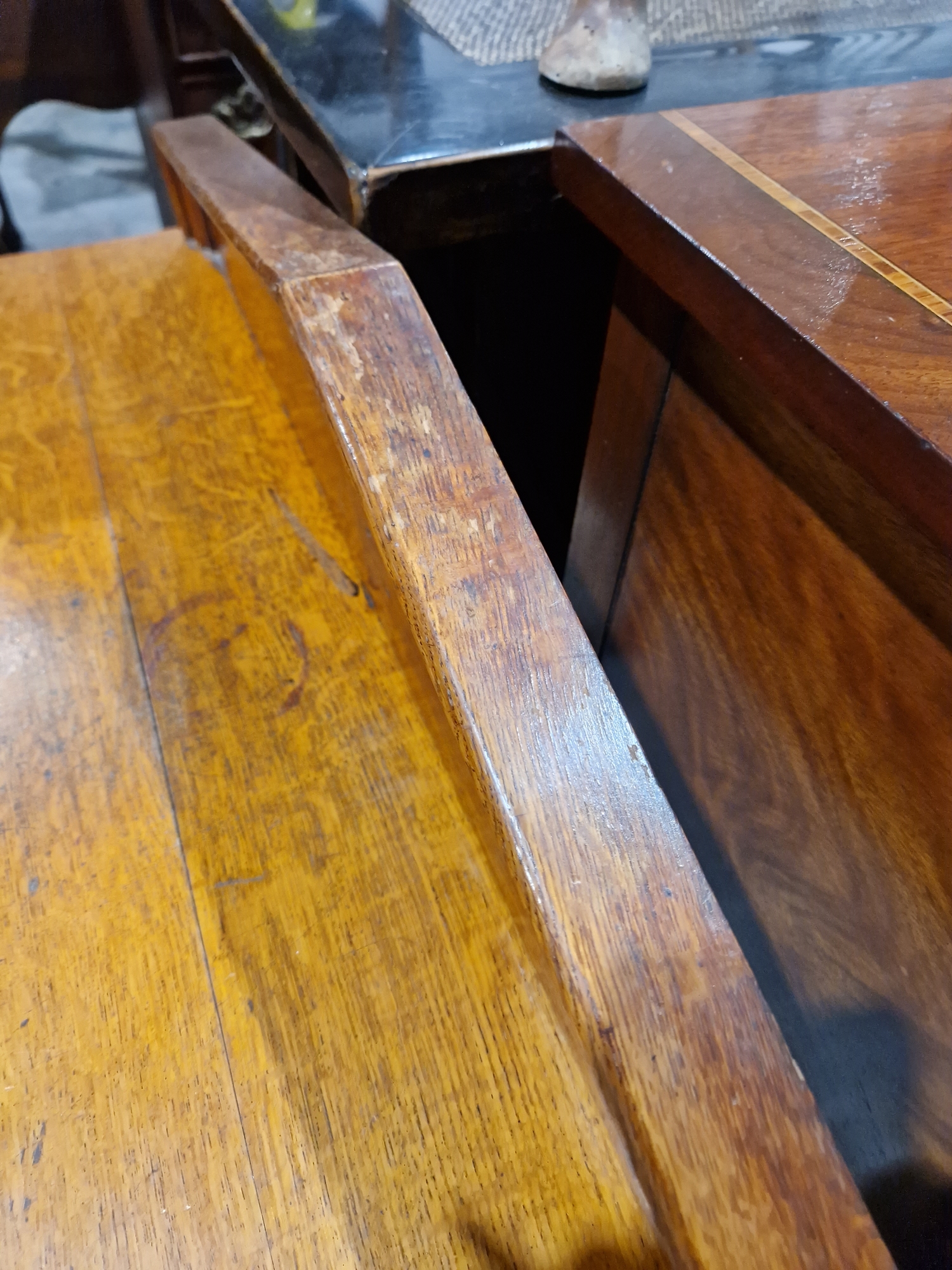Late 19th/early 20th century oak Gothic style hall table with single drawer to one side, raised on - Image 9 of 19