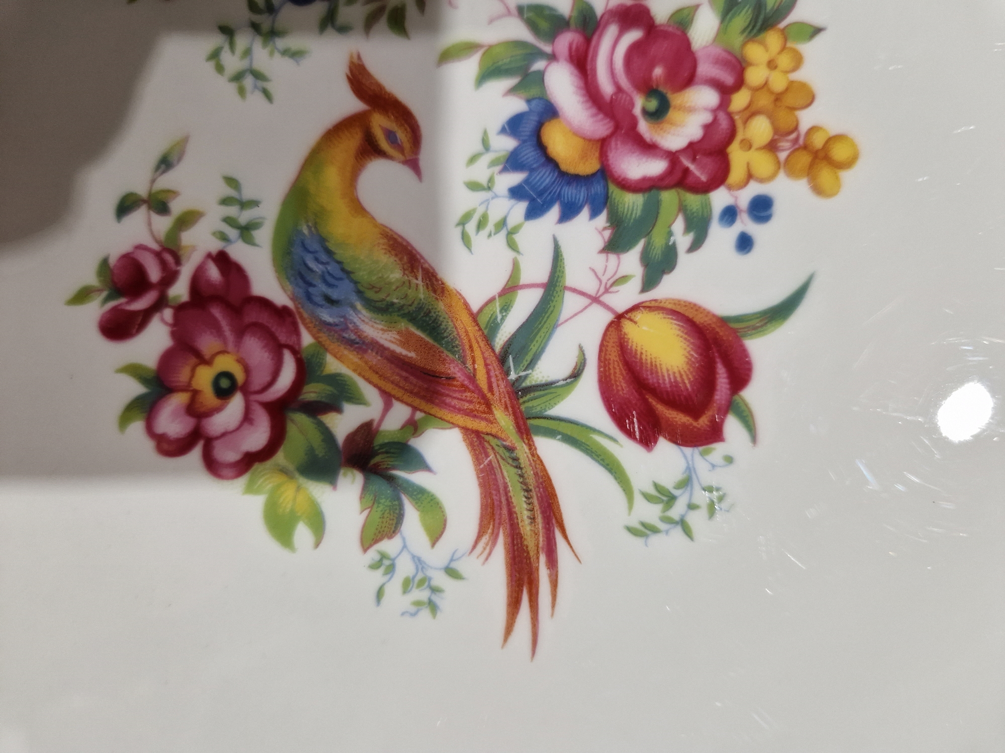 Paragon bone china Rockingham Green pattern part dinner service, printed black marks, comprising a - Image 9 of 14