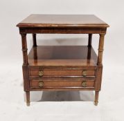 Late 19th/early 20th century mahogany pot cupboard raised on turned legs, 80cm high x 45cm wide x